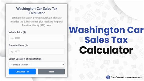 Washington Car Sales Tax