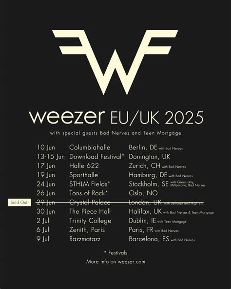 Weezer Concert Tickets Weezer 2025 Tour Gametime Weezer Concert Tickets Weezer 2025 Tour Gametime