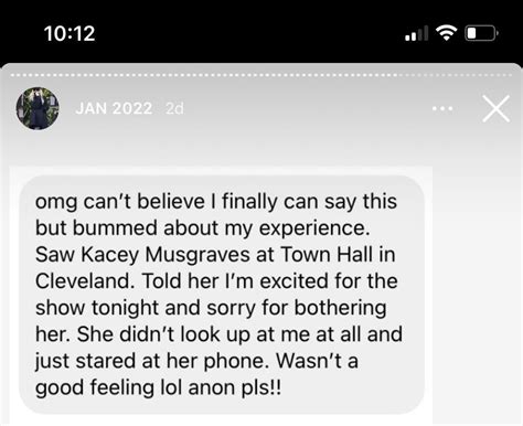 Well Lol Can Anyone Share Any Good Experiences With Kacey R Kaceymusgraves