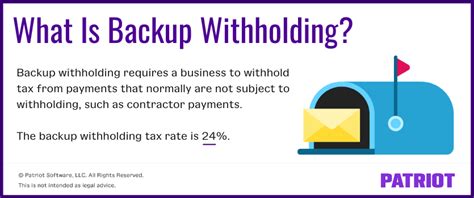 What Is Backup Withholding Independent Contractors Taxes