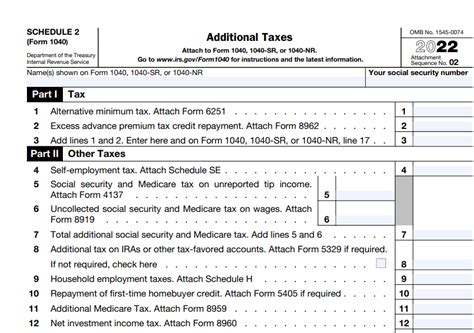 What Is Irs Form 1040 Schedule 2 How To File