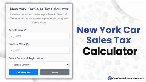 What Is The Car Sales Tax In New York