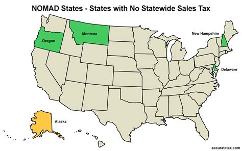 What States Have No Sales Tax The Nomad States What States Have No Sales Tax The Nomad States