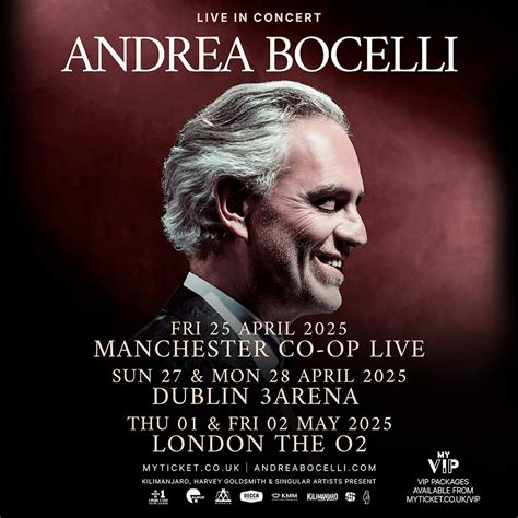 When Andrea Bocelli Tickets Come Out And How To Buy Them Music Entertainment Express Co Uk