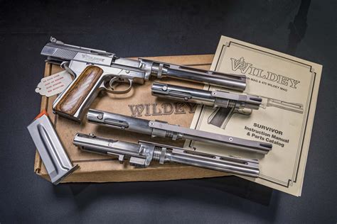 Wildey Survivor 475 Wildey Magnum Caliber Pistol Gas Operated Magnum Autoloader With 8 Barrel Like New With Box And Extra Ma Pr10122 Collectors Firearms