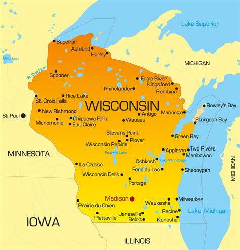Wisconsin Map Guide Of The World Wisconsin Map Guide Of The World