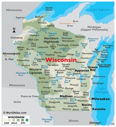 Wisconsin Maps Amp Facts World Atlas Wisconsin Maps Amp Facts World Atlas