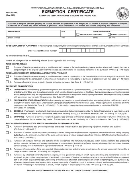 Wv Tax Exempt Form Complete With Ease Airslate Signnow